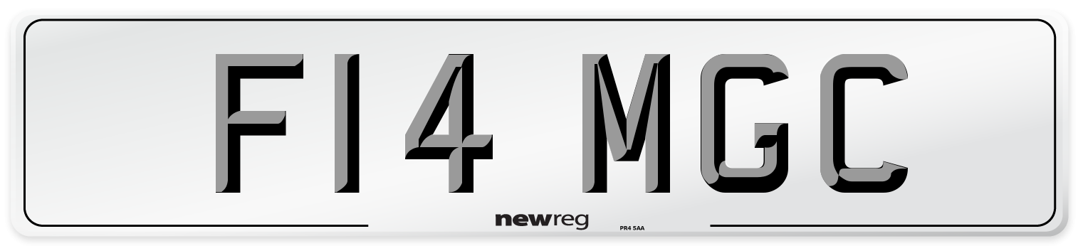 F14 MGC Number Plate from New Reg